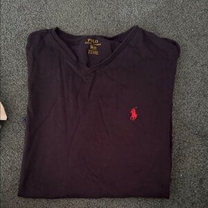 Polo by Ralph Lauren Men's Dark Tee with Red Logo